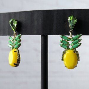 Pineapple Rhinestone Post Earrings
